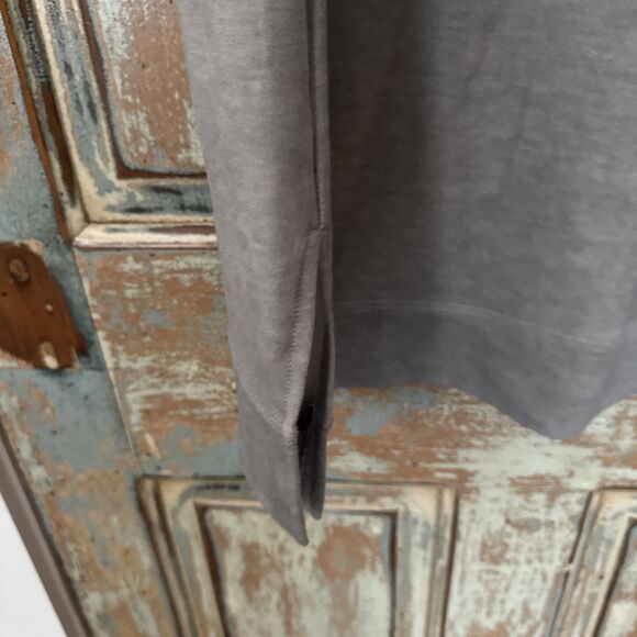 Tresics Top V Neck Long Sleeve Slimming Fitted Cotton Basic Tissue Gray X Large - Picture 7 of 9